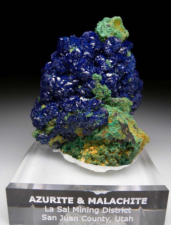Azurite with Malachite