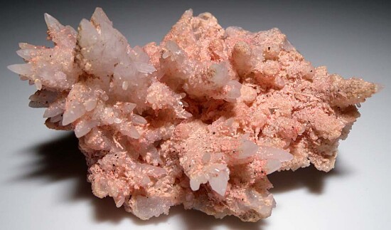 Rhodochrosite on Quartz