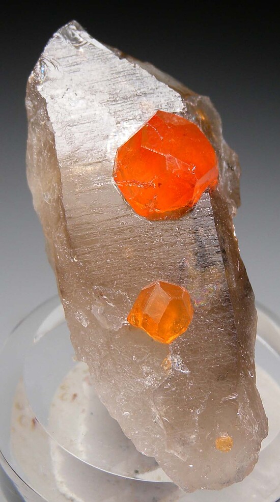 Spessartine on Quartz