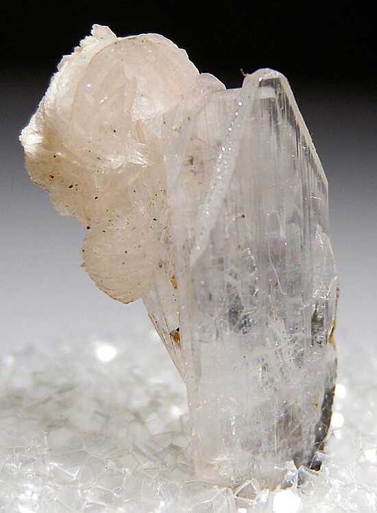 Calcite on Hemimorphite