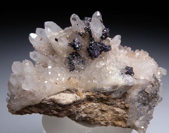 Miargyrite on Quartz