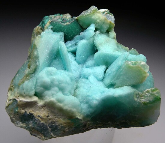 Chrysocolla ps. Malachite ps. Azurite