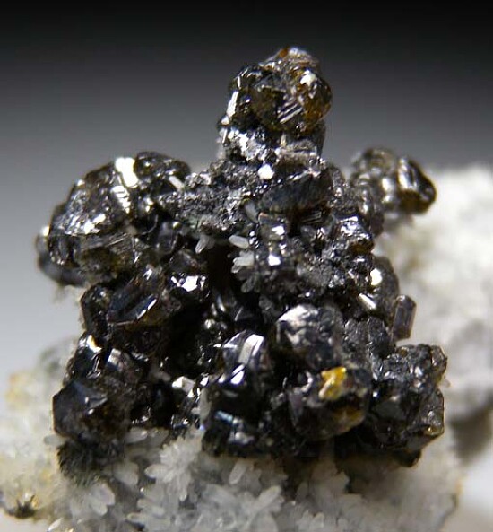 Miargyrite (?) on Quartz