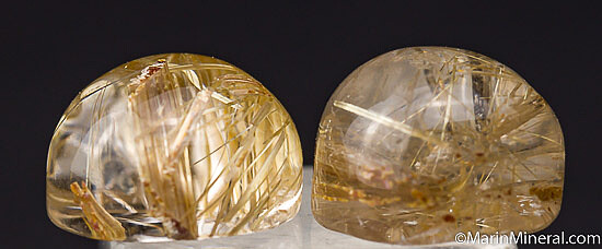 Rutile in Quartz gemstones