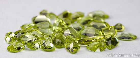 Peridot gemstones