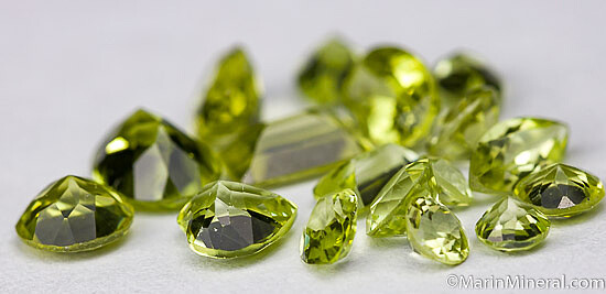 Peridot gemstones