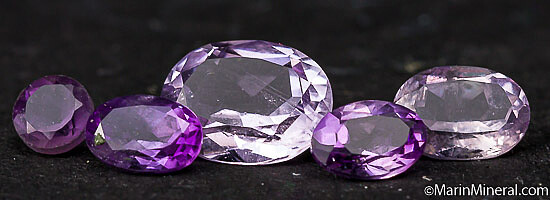 Amethyst gemstones