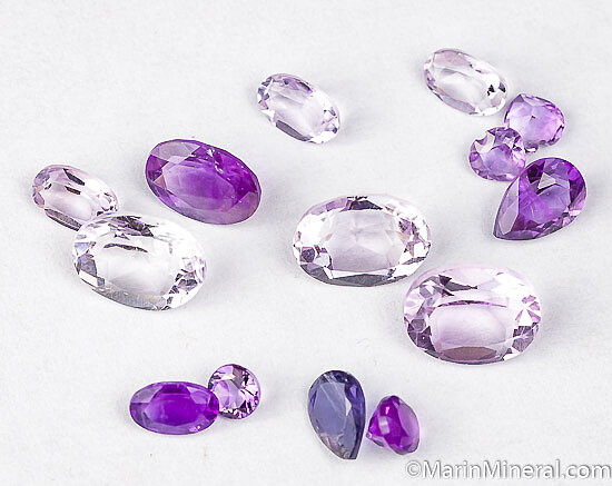 Amethyst gemstones