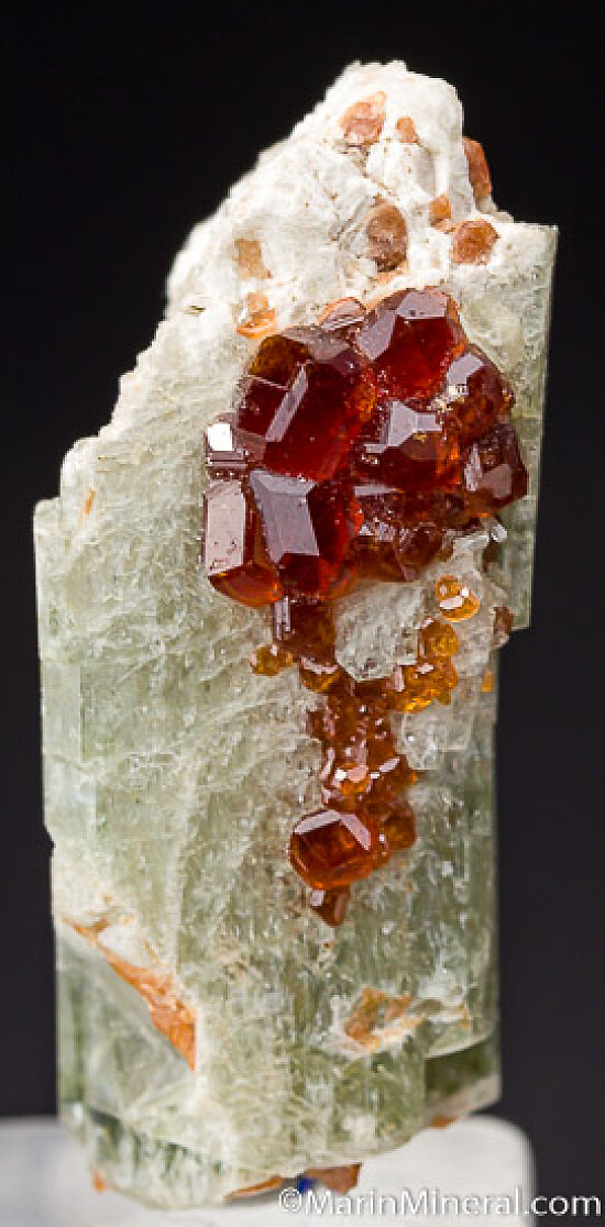 Hessonite on Diopside
