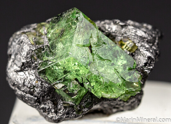 Tsavorite on Graphite