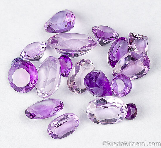 Amethyst gemstones