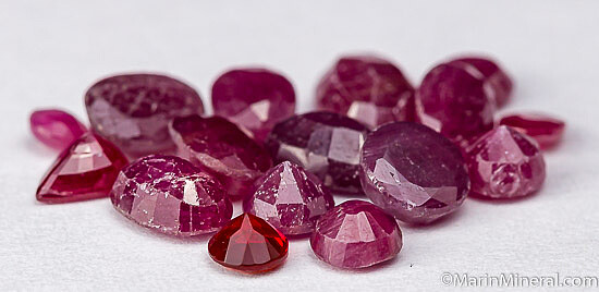 Ruby gemstones