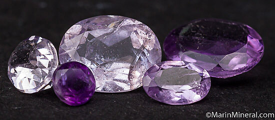 Amethyst gemstones
