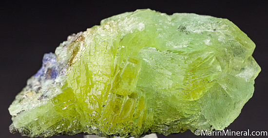 Prehnite with Tanzanite