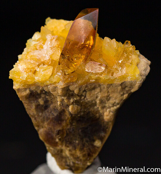 Barite on Calcite