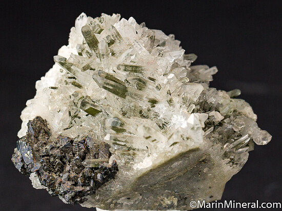 Sphalerite with Chlorite in Quartz