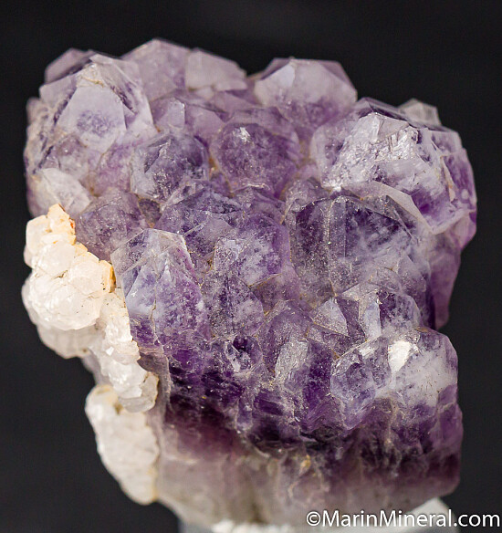 Calcite on Amethyst