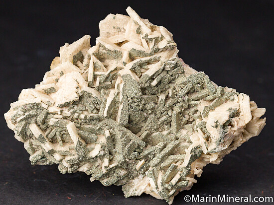 Pyrite on Barite on Fluorite