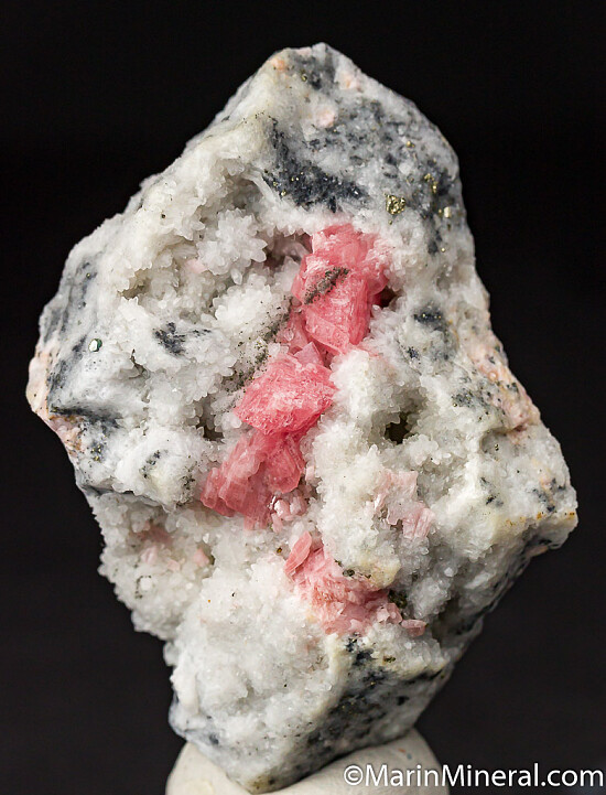 Rhodochrosite on Quartz