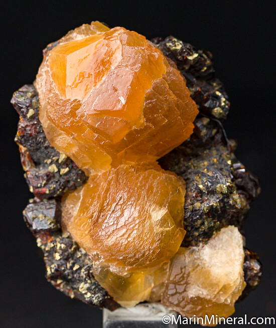 Calcite on Sphalerite