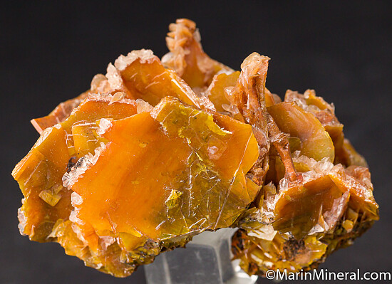 Wulfenite with Calcite