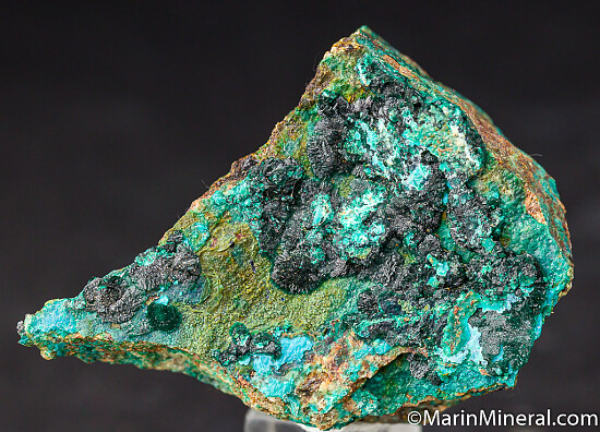 Brochantite, Chrysocolla, Psuedomalachite