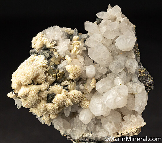 Quartz, Pyrite, Calcite
