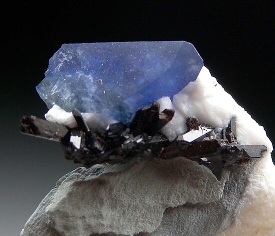 Benitoite with Neptunite