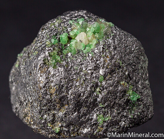 Tsavorite, Diopside on Graphite