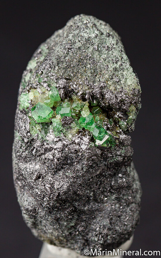 Tsavorite on Graphite