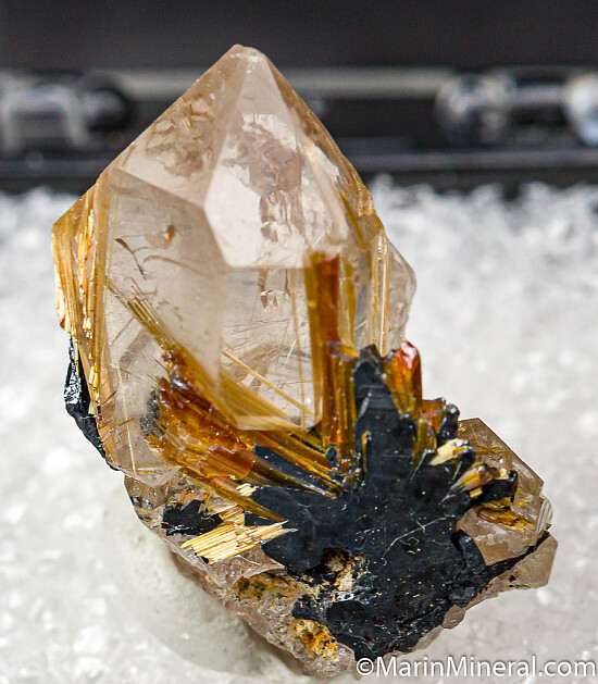 Rutile, Hematite on Quartz