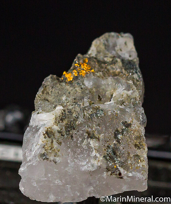 Gold with Tsumoite and Tourmaline