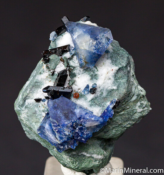 Benitoite with Neptunite
