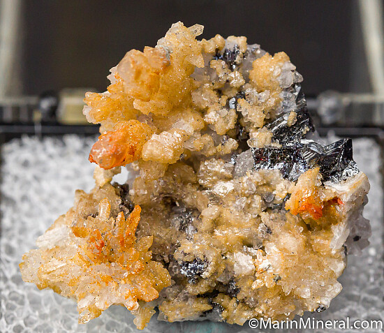 Pyrargyrite, Polybasite with Calcite