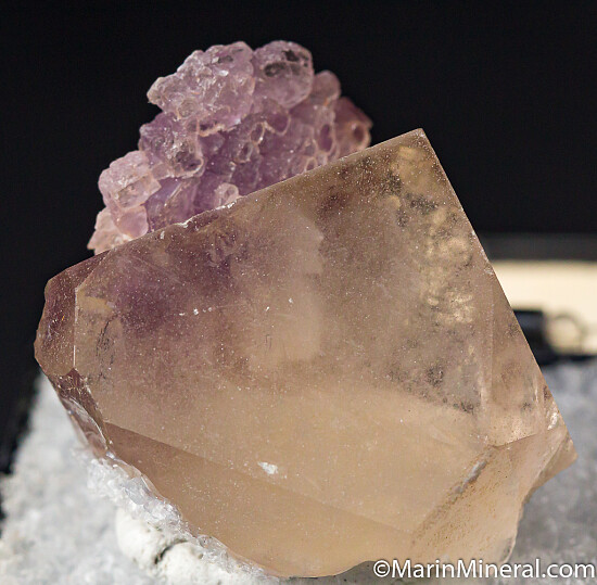 Lepidolite on Quartz