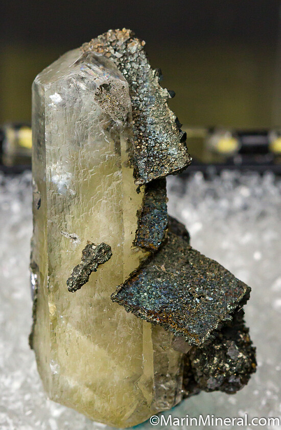Pyrite after Anhydrite on Calcite