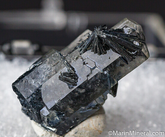 Stibnite and Calcite
