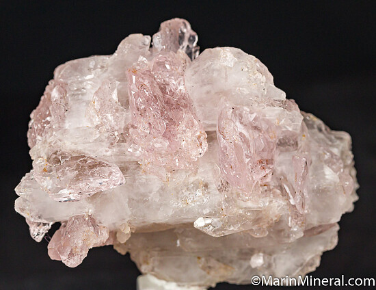 Morganite on Quartz