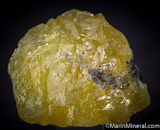 Prehnite with Graphite