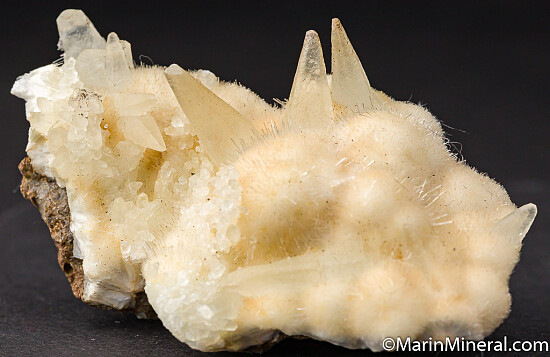 Calcite on Natrolite