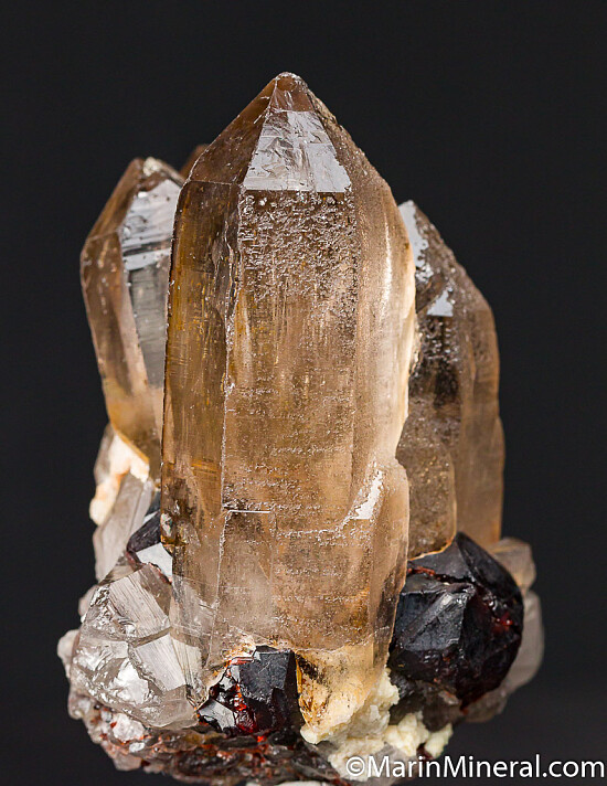 Spessartine with Quartz
