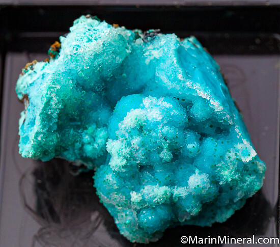 Pseudomalachite on Chrysocolla
