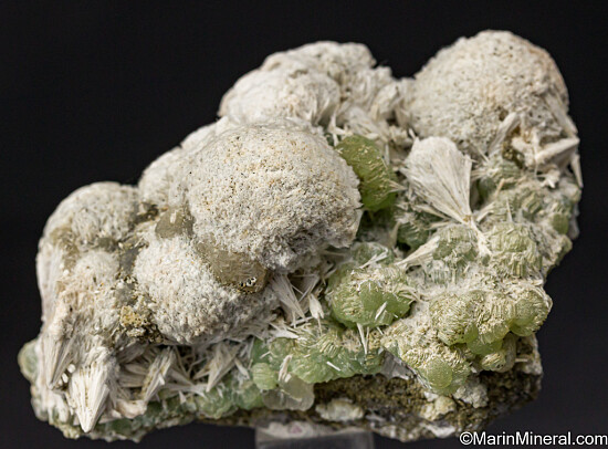 Pectolite on Prehnite