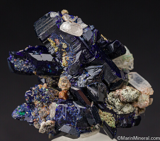 Azurite with Cerussite