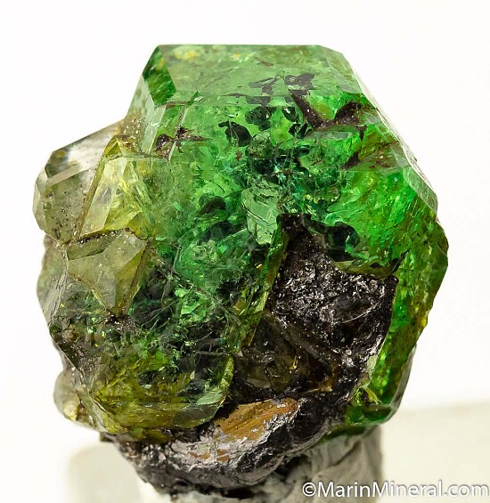 Tsavorite with Diopside