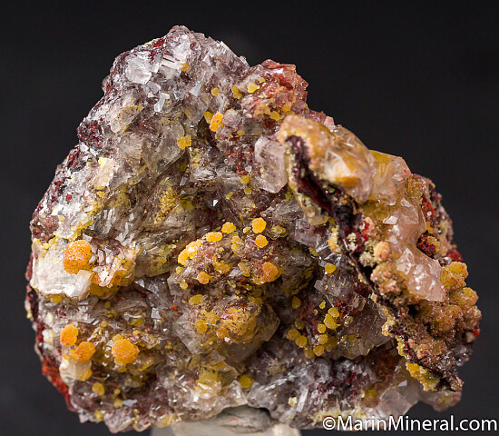 Mimetite with Calcite, Plattnerite