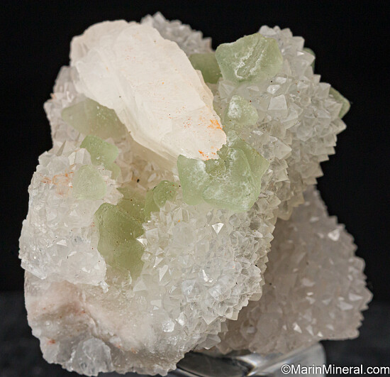 Fluorite on Quartz with Barite