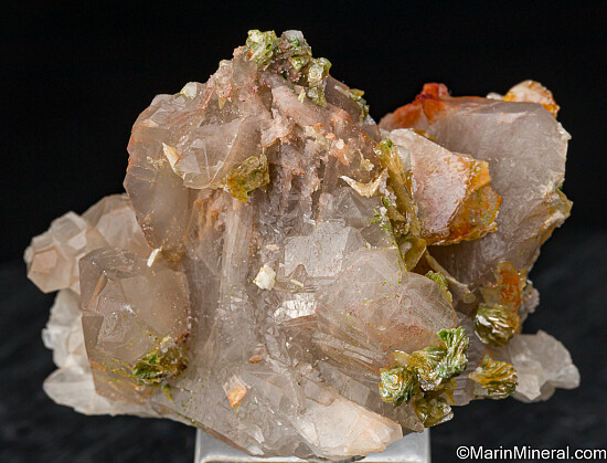 Wulfenite on Quartz