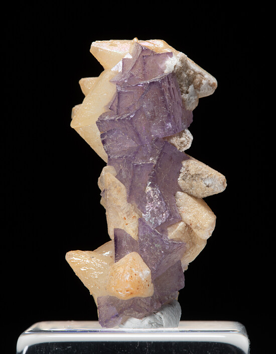 Calcite on Fluorite stalactite