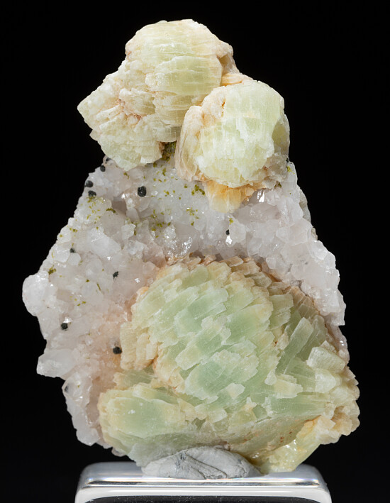 Prehnite on Quartz